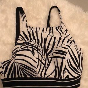 Cacique black and white bikini top!